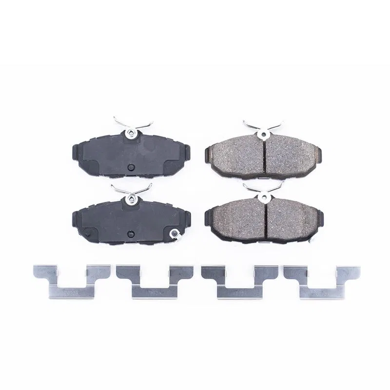 17-1465 – POWERSTOP Brake Pad, FMSI Number D1465 Ceramic Brake Pads Set Of 4 With Premium Stainless Steel Hardware